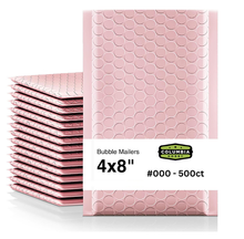 Load image into Gallery viewer, #000 4x8 (4x7) Poly Bubble Mailer Self Padded Envelope Bag - 500ct Case