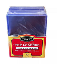 Load image into Gallery viewer, 3x4 Regular Card Toploaders Plus Soft Sleeves Case of 1000 (40 packs of 25ct)