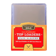 Load image into Gallery viewer, 3x4 Regular Card Toploaders Plus Soft Sleeves Case of 1000 (10 packs of 100ct)