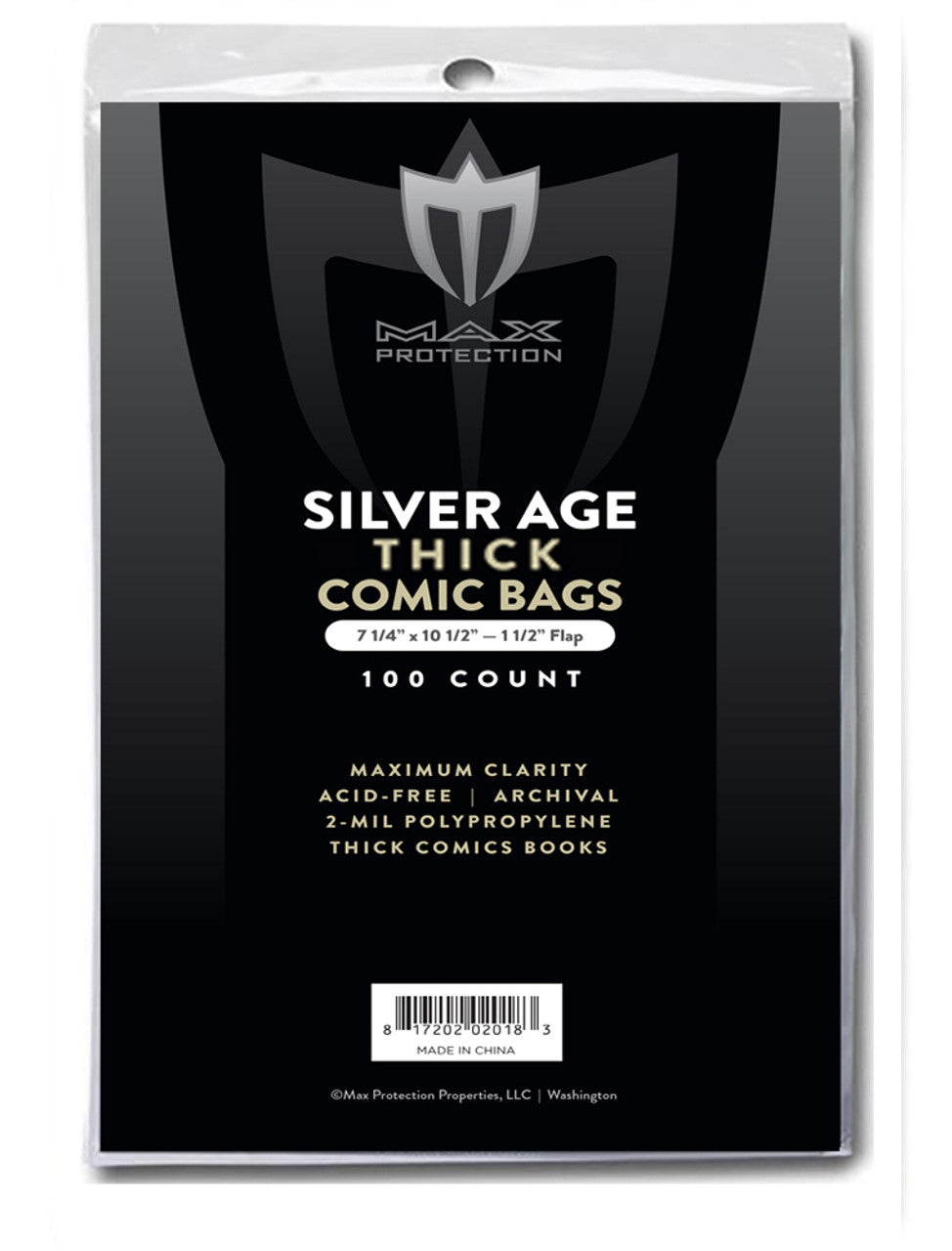 Comic Concept Deluxe 100 Bustine Per Fumetti Golden Age - 197x270 Mm - PP Con Linguetta Adesiva
