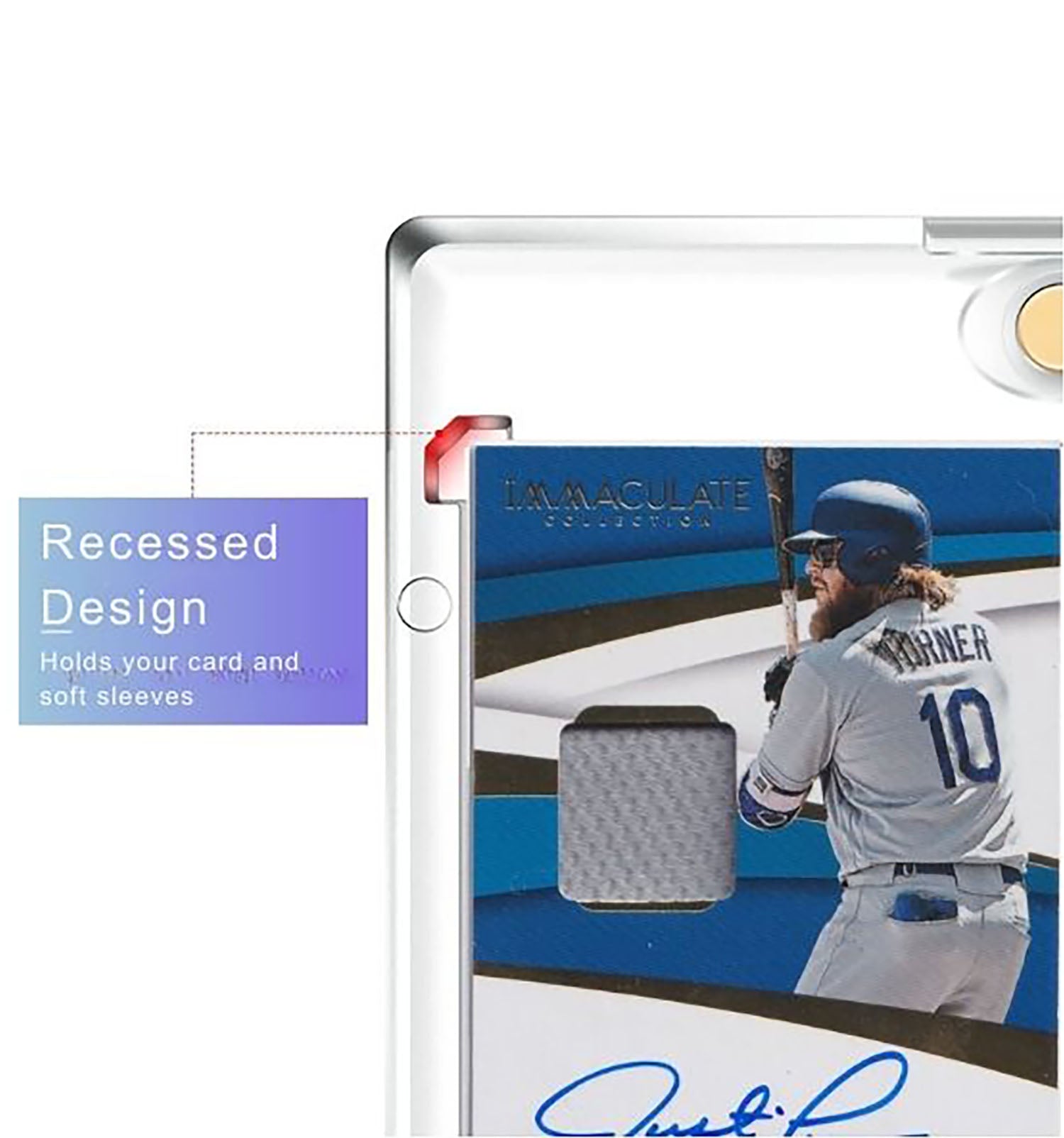 Max Pro Ultra Clear Magnetic Card Holder 180pt w/Sleeve Size