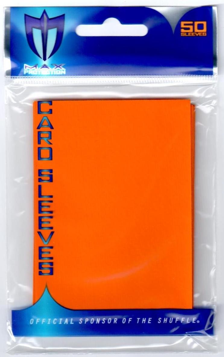 Standard Size Gaming Card Sleeves - Orange - Case of 120 packs