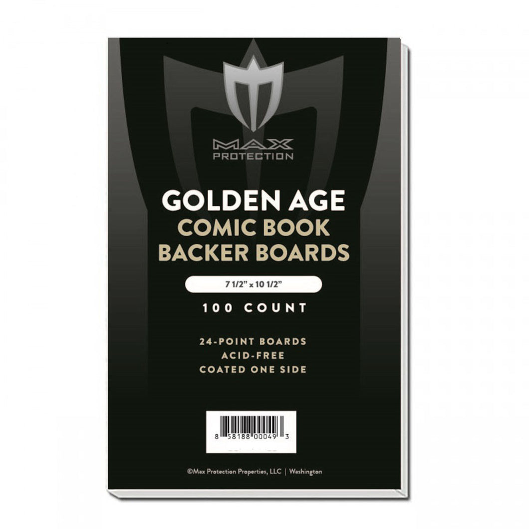 Golden Age Comic Backing Boards - 100ct Pack